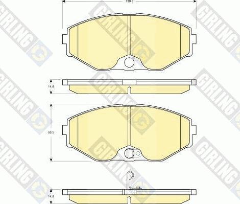 Girling 6132739 - Kit pastiglie freno, Freno a disco autozon.pro