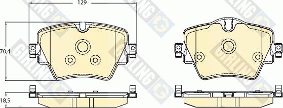 Girling 6120981 - Kit pastiglie freno, Freno a disco autozon.pro