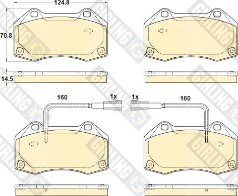 Girling 6120495 - Kit pastiglie freno, Freno a disco autozon.pro