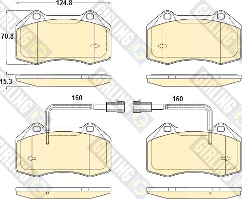 Girling 6120458 - Kit pastiglie freno, Freno a disco autozon.pro