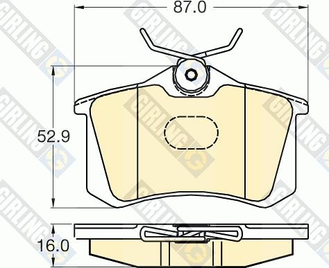 Girling 6120401 - Kit pastiglie freno, Freno a disco autozon.pro