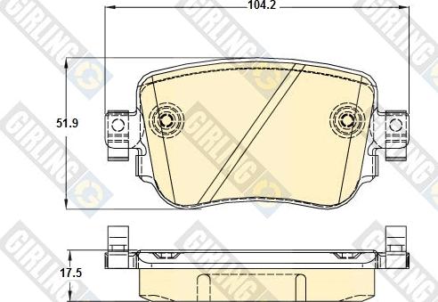 Girling 6120421 - Kit pastiglie freno, Freno a disco autozon.pro