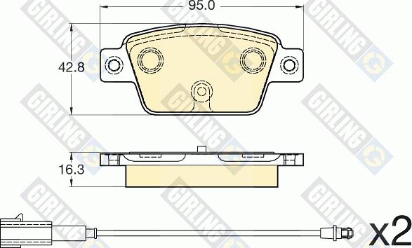 Girling 6120544 - Kit pastiglie freno, Freno a disco autozon.pro