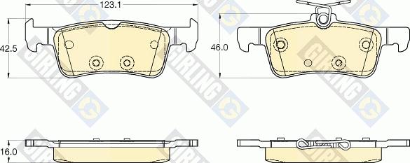 Girling 6120552 - Kit pastiglie freno, Freno a disco autozon.pro