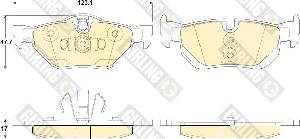 Girling 6120502 - Kit pastiglie freno, Freno a disco autozon.pro