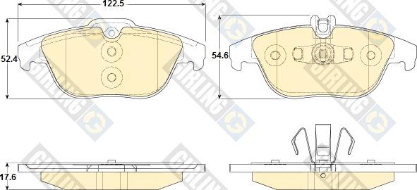 Girling 6120512 - Kit pastiglie freno, Freno a disco autozon.pro