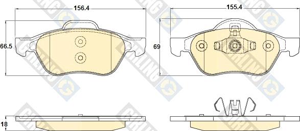 Girling 6120532 - Kit pastiglie freno, Freno a disco autozon.pro