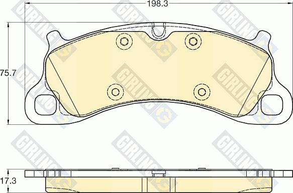 Girling 6120575 - Kit pastiglie freno, Freno a disco autozon.pro