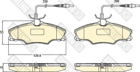 Girling 6120641 - Kit pastiglie freno, Freno a disco autozon.pro