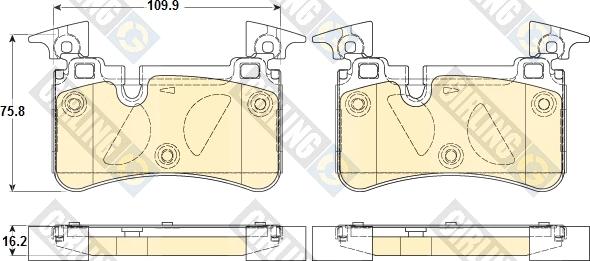 Girling 6120615 - Kit pastiglie freno, Freno a disco autozon.pro