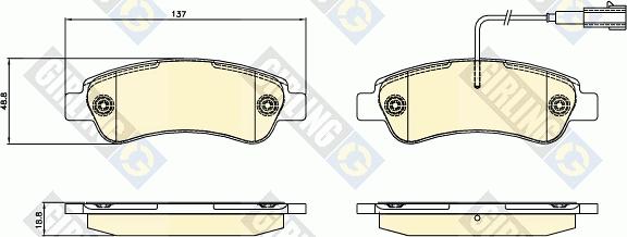 Girling 6120684 - Kit pastiglie freno, Freno a disco autozon.pro