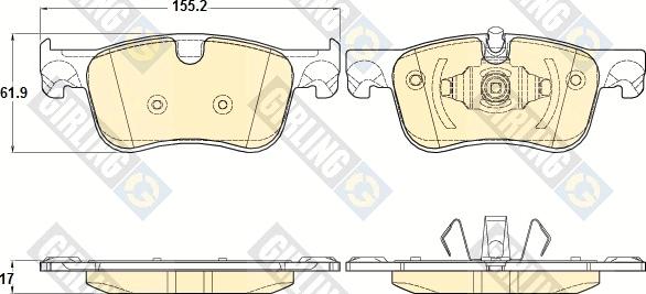 Girling 6120622 - Kit pastiglie freno, Freno a disco autozon.pro