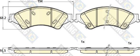 Girling 6120056 - Kit pastiglie freno, Freno a disco autozon.pro