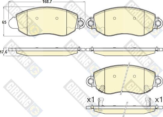 Girling 6120063 - Kit pastiglie freno, Freno a disco autozon.pro