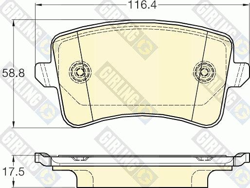 Girling 6120001 - Kit pastiglie freno, Freno a disco autozon.pro