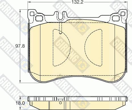 Girling 6120195 - Kit pastiglie freno, Freno a disco autozon.pro