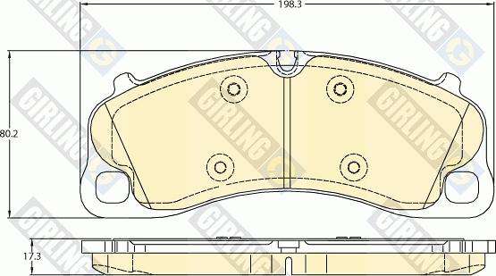 Girling 6120895 - Kit pastiglie freno, Freno a disco autozon.pro