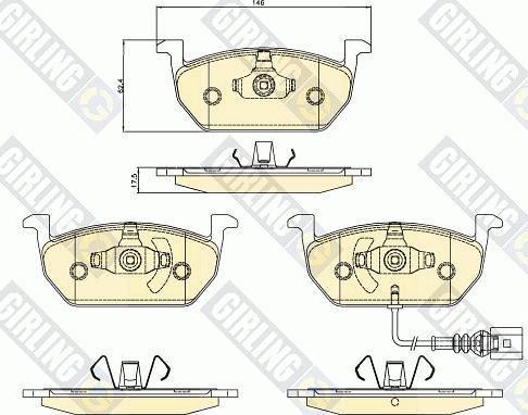 Girling 6120802 - Kit pastiglie freno, Freno a disco autozon.pro