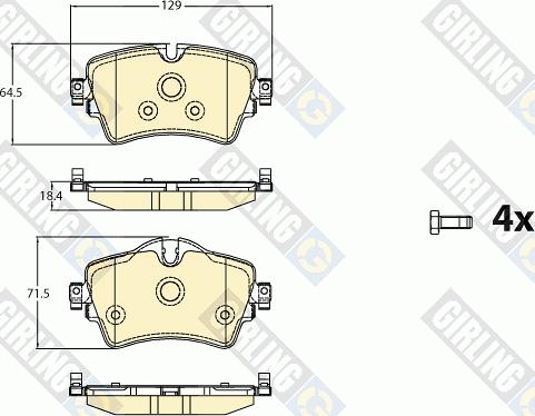 Girling 6120871 - Kit pastiglie freno, Freno a disco autozon.pro