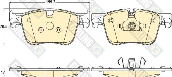 Girling 6120352 - Kit pastiglie freno, Freno a disco autozon.pro