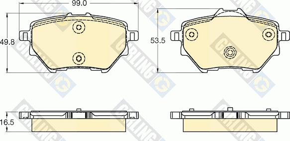 Girling 6120364 - Kit pastiglie freno, Freno a disco autozon.pro