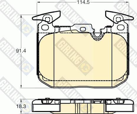 Girling 6120315 - Kit pastiglie freno, Freno a disco autozon.pro