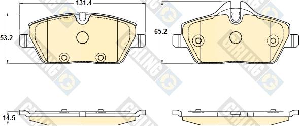 Girling 6120381 - Kit pastiglie freno, Freno a disco autozon.pro