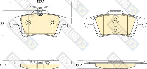 Girling 6120332 - Kit pastiglie freno, Freno a disco autozon.pro