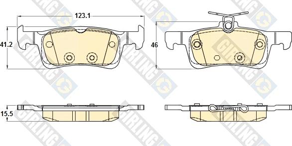 Girling 6120372 - Kit pastiglie freno, Freno a disco autozon.pro