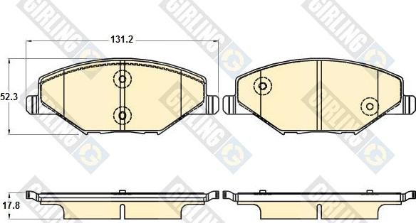 Girling 6120271 - Kit pastiglie freno, Freno a disco autozon.pro