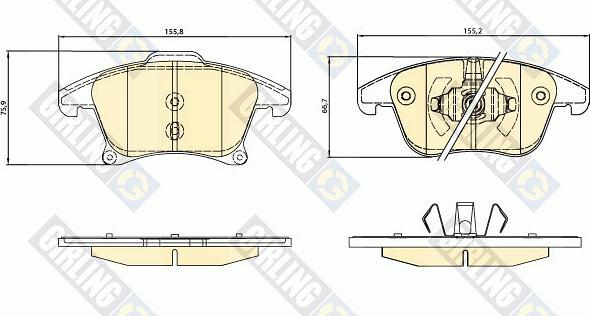 Girling 6120752 - Kit pastiglie freno, Freno a disco autozon.pro