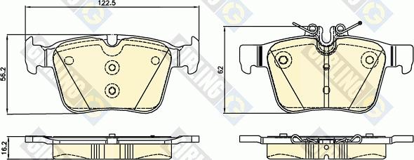 Girling 6120712 - Kit pastiglie freno, Freno a disco autozon.pro