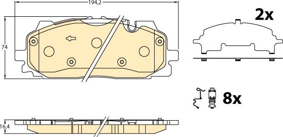 Girling 6121906 - Kit pastiglie freno, Freno a disco autozon.pro