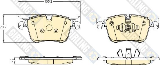 Girling 6121938 - Kit pastiglie freno, Freno a disco autozon.pro