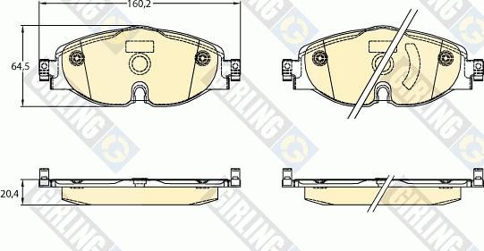 Girling 6121431 - Kit pastiglie freno, Freno a disco autozon.pro