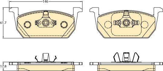 Girling 6121592 - Kit pastiglie freno, Freno a disco autozon.pro