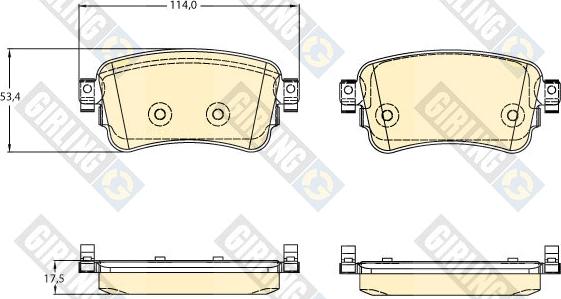 Girling 6121668 - Kit pastiglie freno, Freno a disco autozon.pro