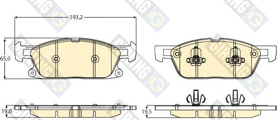 Girling 6121672 - Kit pastiglie freno, Freno a disco autozon.pro