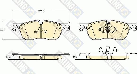 Girling 6121002 - Kit pastiglie freno, Freno a disco autozon.pro