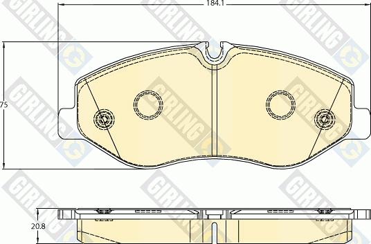 Girling 6121033 - Kit pastiglie freno, Freno a disco autozon.pro