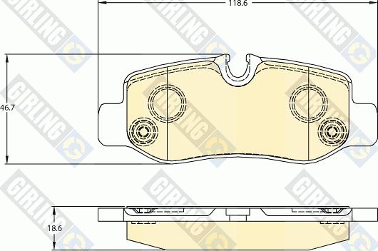 Girling 6121024 - Kit pastiglie freno, Freno a disco autozon.pro