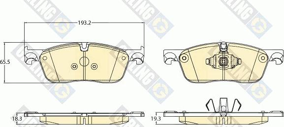 Girling 6121192 - Kit pastiglie freno, Freno a disco autozon.pro