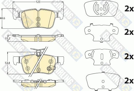 Girling 6121152 - Kit pastiglie freno, Freno a disco autozon.pro