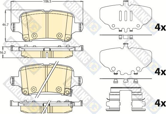 Girling 6121848 - Kit pastiglie freno, Freno a disco autozon.pro