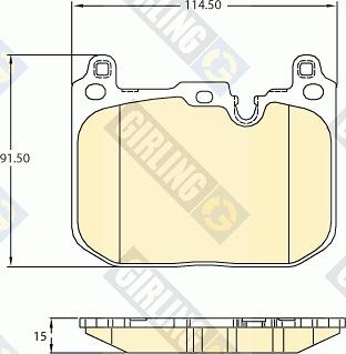 Girling 6121375 - Kit pastiglie freno, Freno a disco autozon.pro