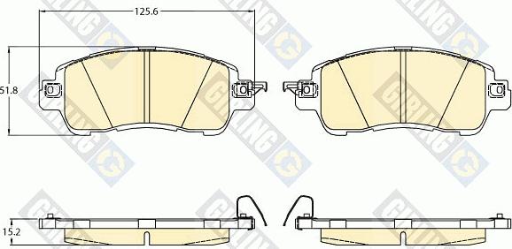 Girling 6121226 - Kit pastiglie freno, Freno a disco autozon.pro