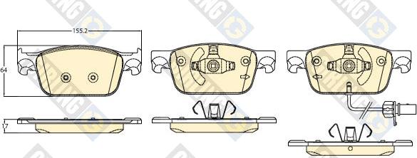 Girling 6121272 - Kit pastiglie freno, Freno a disco autozon.pro