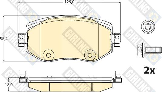 Girling 6121758 - Kit pastiglie freno, Freno a disco autozon.pro