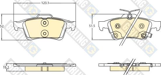 Girling 6121788 - Kit pastiglie freno, Freno a disco autozon.pro