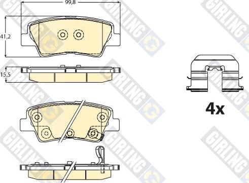 Girling 6121736 - Kit pastiglie freno, Freno a disco autozon.pro